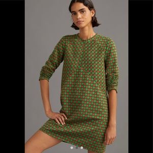 NWT ANTHROPOLOGIE MAEVE JACQUARD SHIFT MINI DRESS. Xl